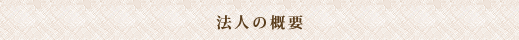 法人の概要